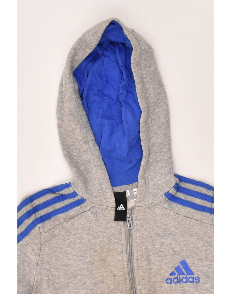 ADIDAS Boys Zip Hoodie Sweater 6-7 Years Grey | Vintage Adidas | Thrift | Second-Hand Adidas | Used Clothing | Messina Hembry 