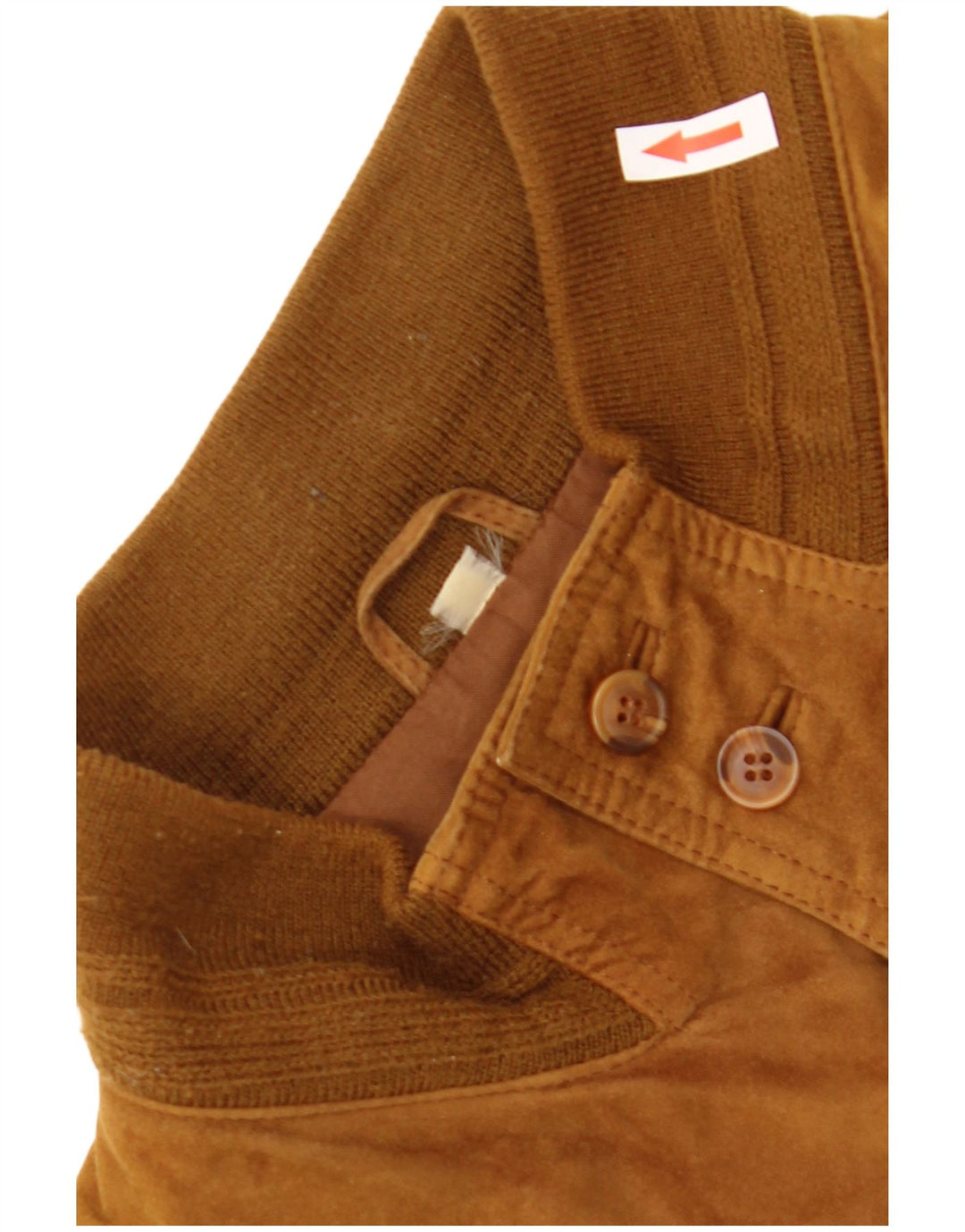 Vintage Mens Suede Bomber Jacket UK 42 XL Brown Leather