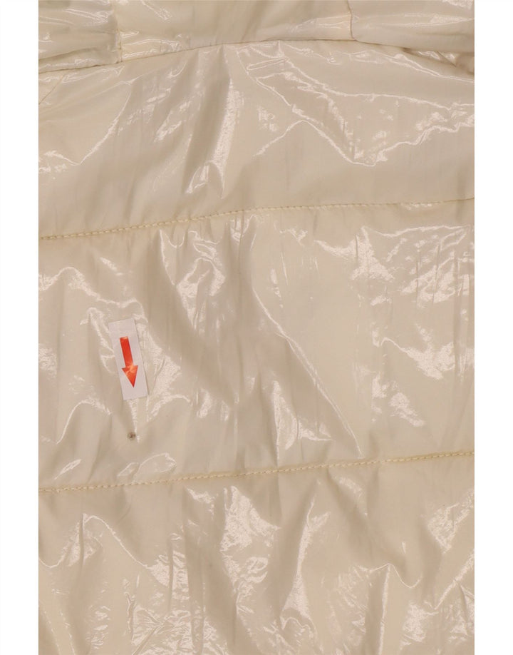 Invicta Mens Hooded Padded Jacket UK 36 Small White Polyamide