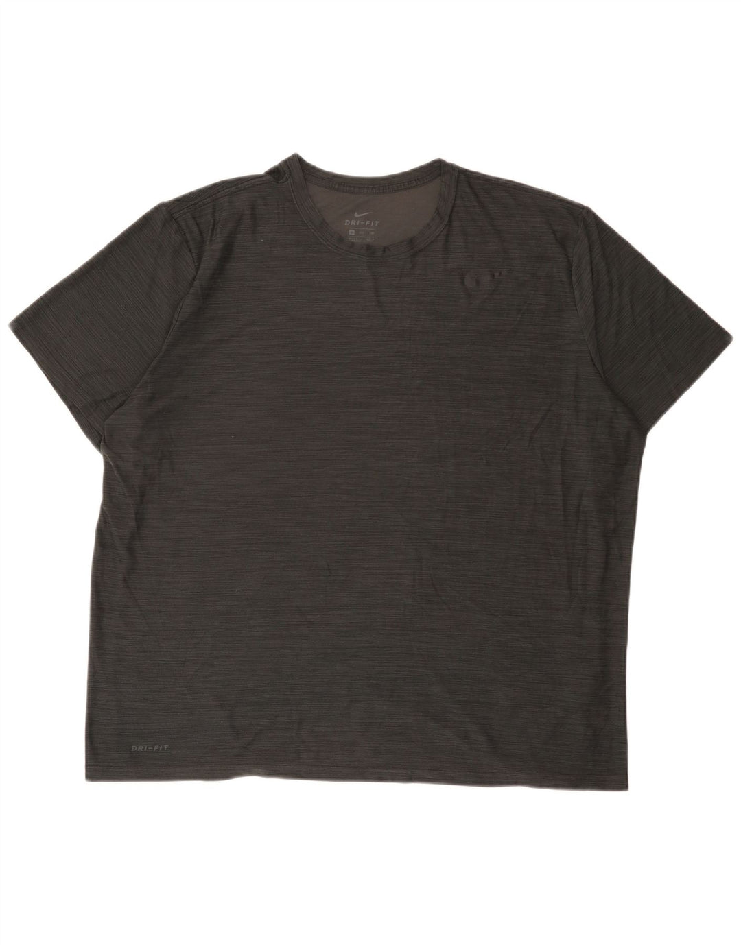 Nike Mens Dri Fit T-Shirt Top 2XL Grey Flecked Polyester