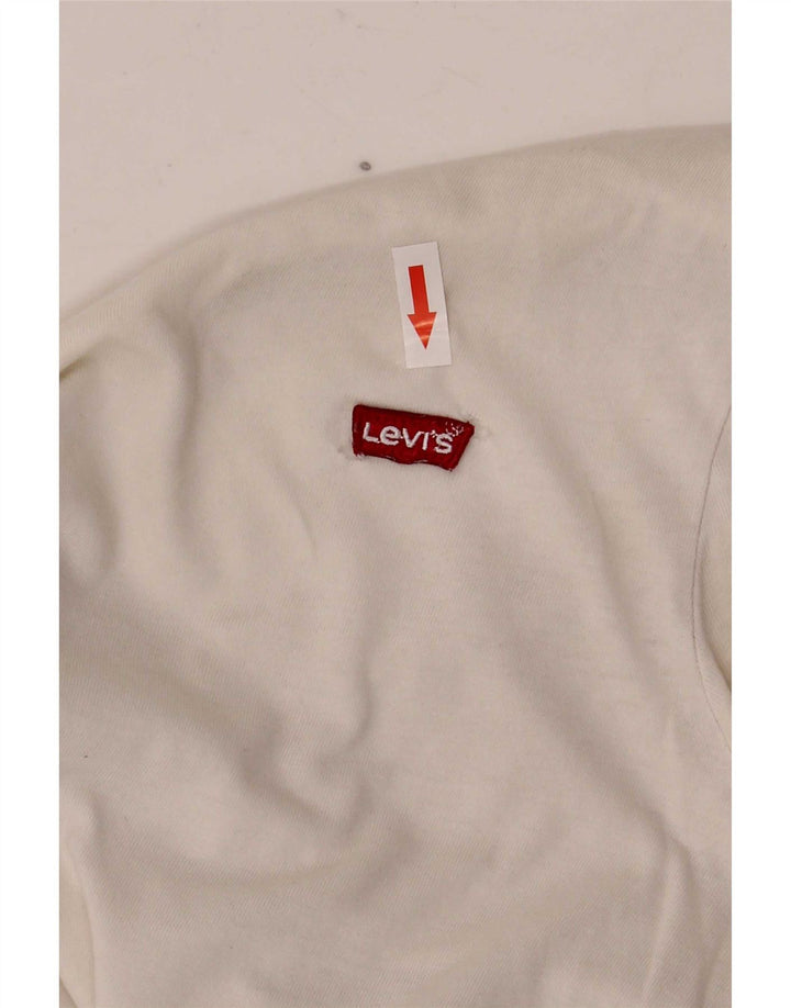Levi's Womens T-Shirt Top UK 8 Small White Cotton