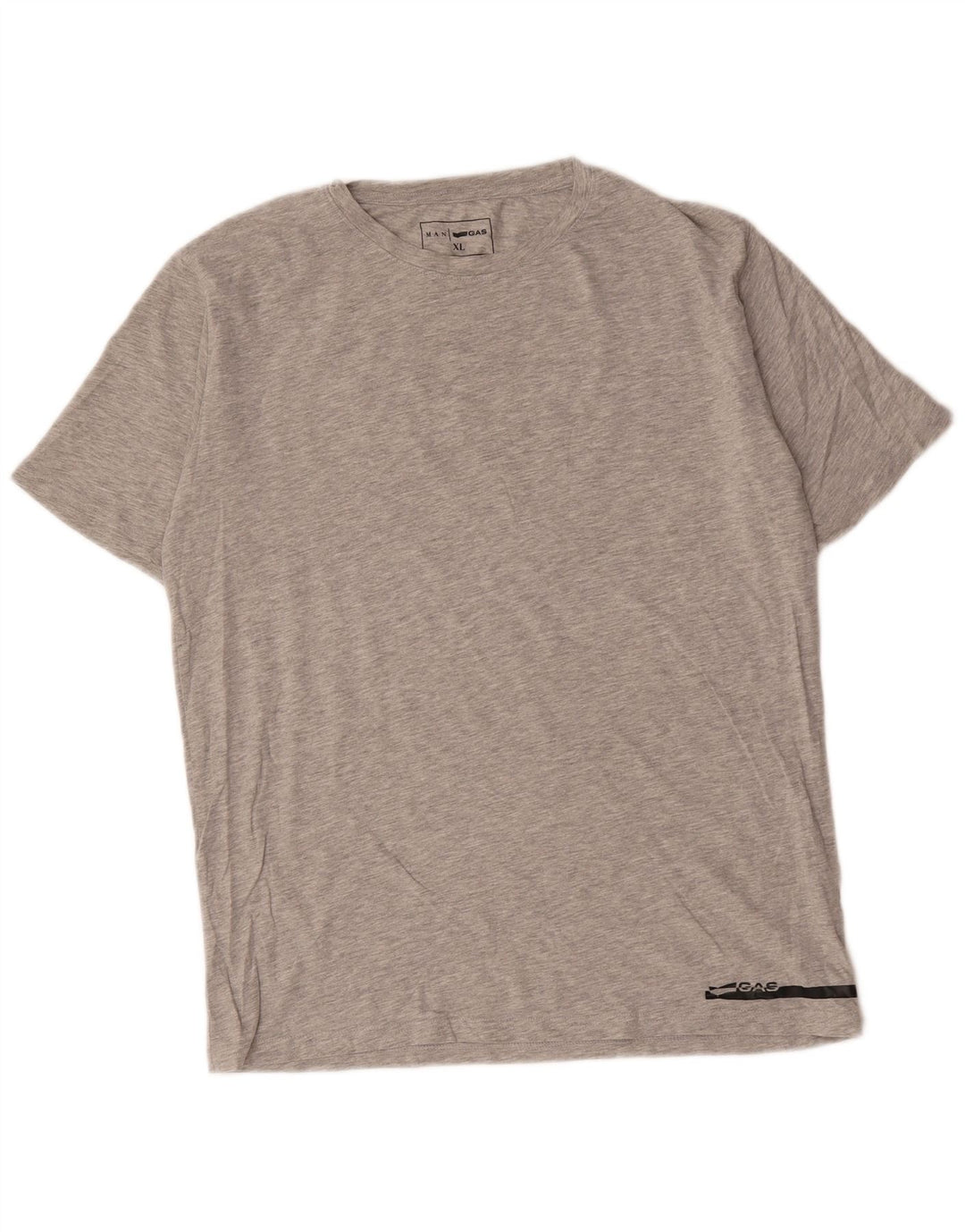Gas Mens T-Shirt Top XL Grey Cotton