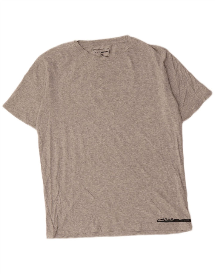 Gas Mens T-Shirt Top XL Grey Cotton