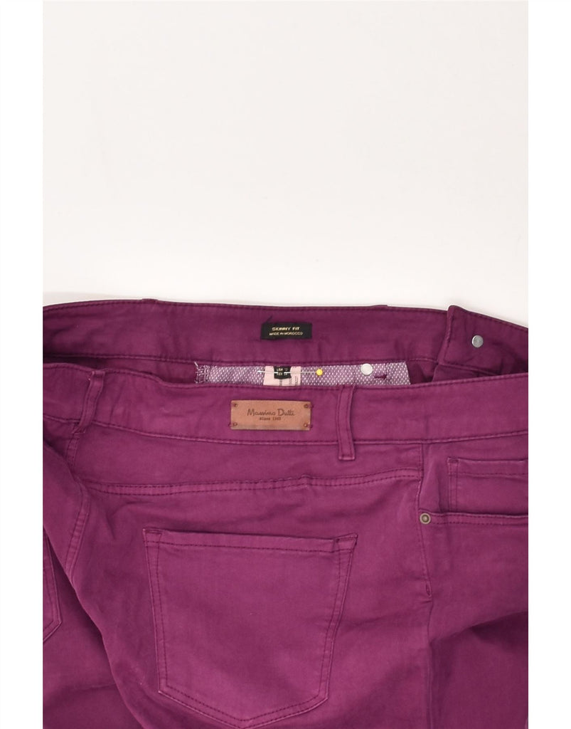 MASSIMO DUTTI Womens Skinny Jeans US 12 Medium W32 L30 Purple Cotton | Vintage Massimo Dutti | Thrift | Second-Hand Massimo Dutti | Used Clothing | Messina Hembry 