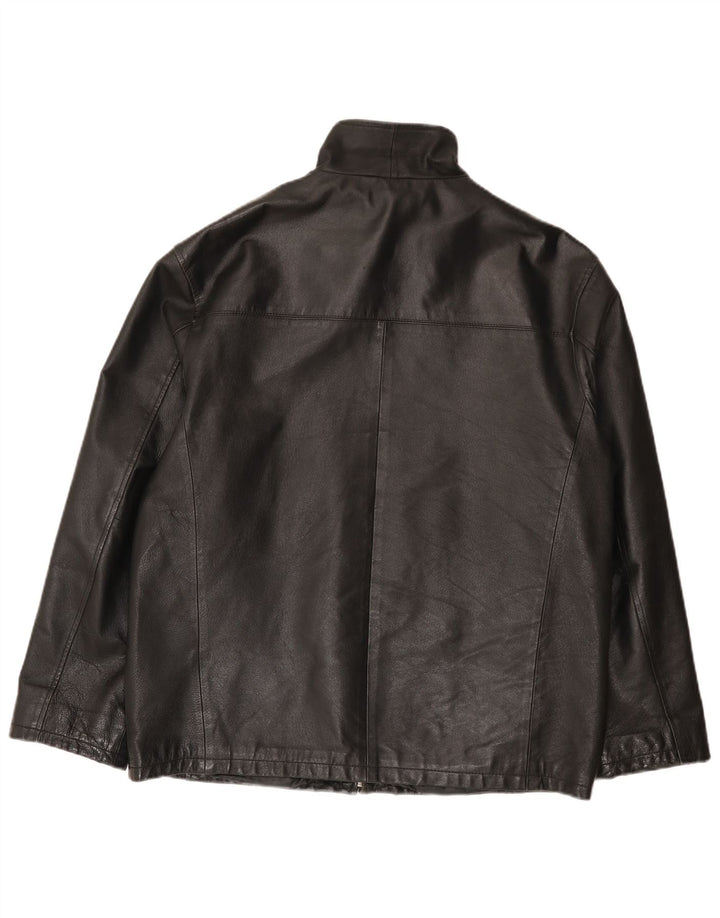 Angelo Litrico Mens Leather Jacket UK 38 Medium Black