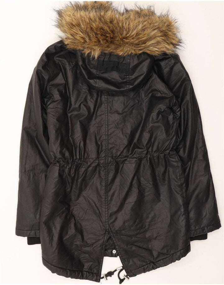 WHISTLES Womens Hooded Parka Jacket UK 6 XS Black Polyester Vintage Whistles and Second-Hand Whistles from Messina Hembry 