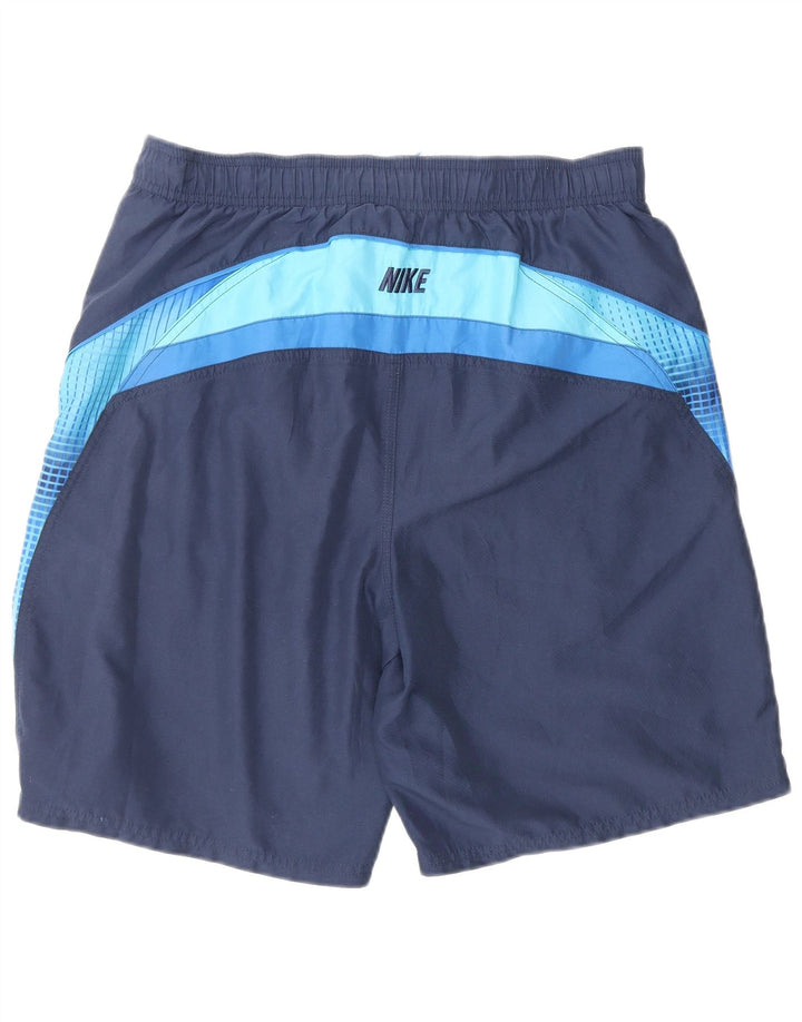Nike Mens Swimming Shorts Small  Navy Blue Colourblock Polyester