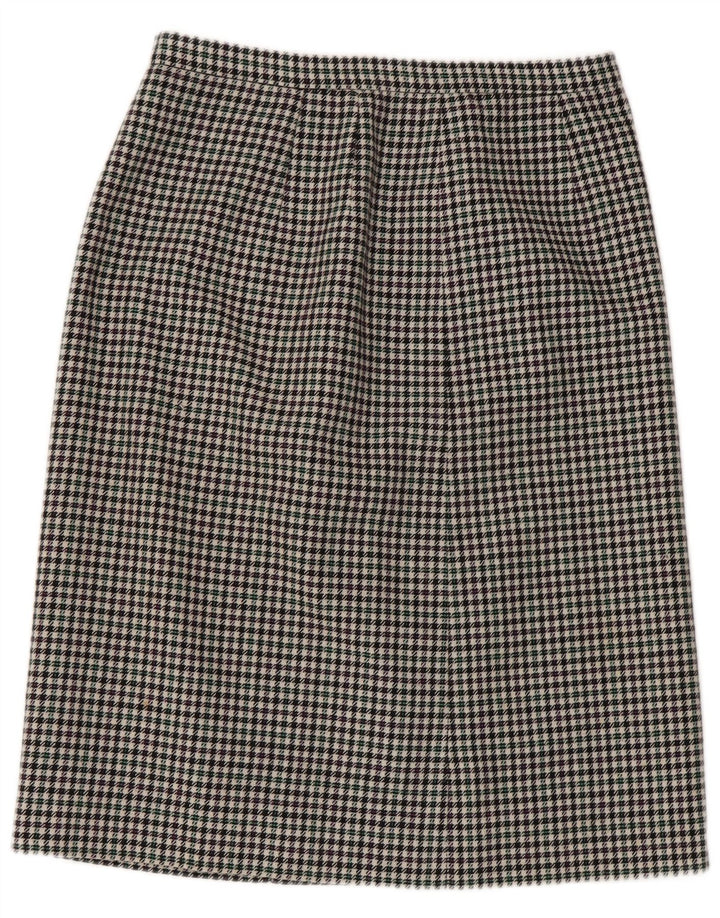 STRONE HOUSE Womens Straight Skirt Medium W30 Multicoloured Houndstooth