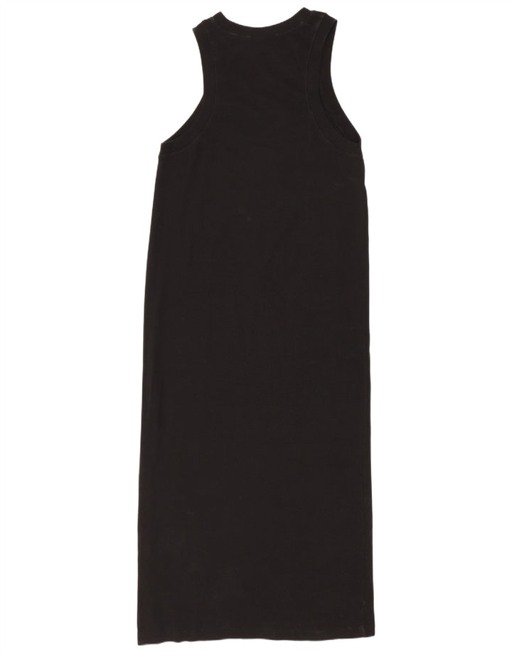 Zara Womens Sleeveless Maxi Dress UK 14 Medium Black Cotton