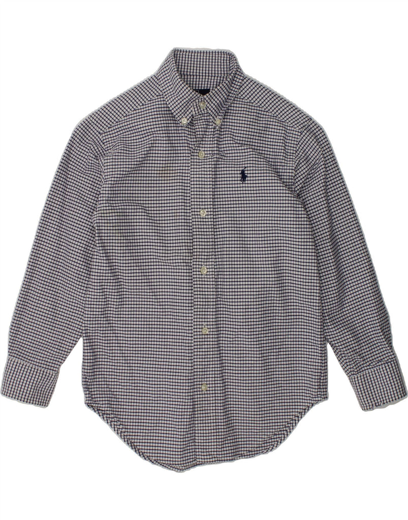 POLO RALPH LAUREN Boys Shirt 5-6 Years Blue Check Cotton | Vintage Polo Ralph Lauren | Thrift | Second-Hand Polo Ralph Lauren | Used Clothing | Messina Hembry 