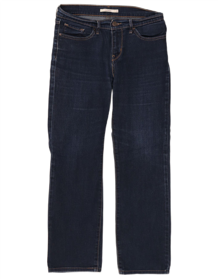 Levi's Womens 714 Straight Jeans W28 L27 Blue Cotton
