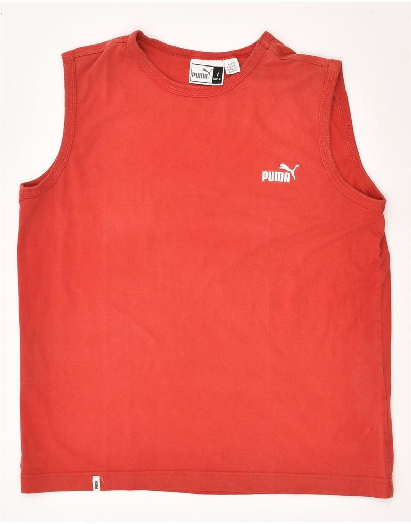 PUMA Womens Vest Top UK 16 Large Red Vintage Puma and Second-Hand Puma from Messina Hembry 