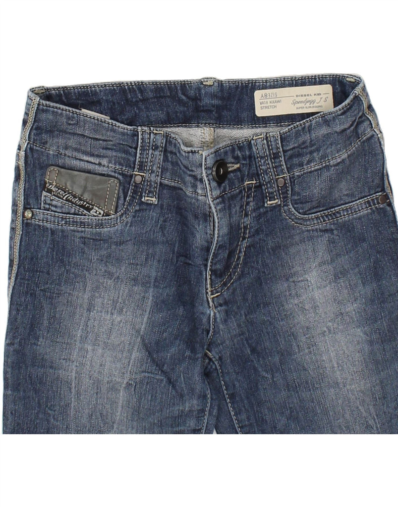 DIESEL Boys Speedjedd J S Slim Jegging Jeans 7-8 Years W24 L23 Blue Cotton Vintage Diesel and Second-Hand Diesel from Messina Hembry 