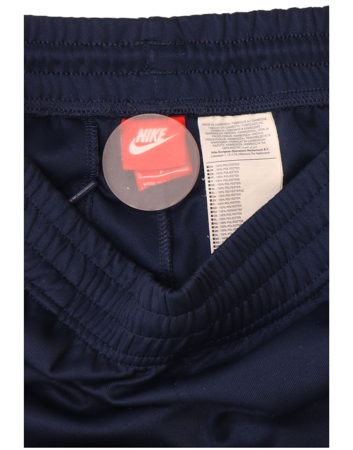 Nike Mens Tracksuit Trousers Small  Navy Blue Colourblock Polyester