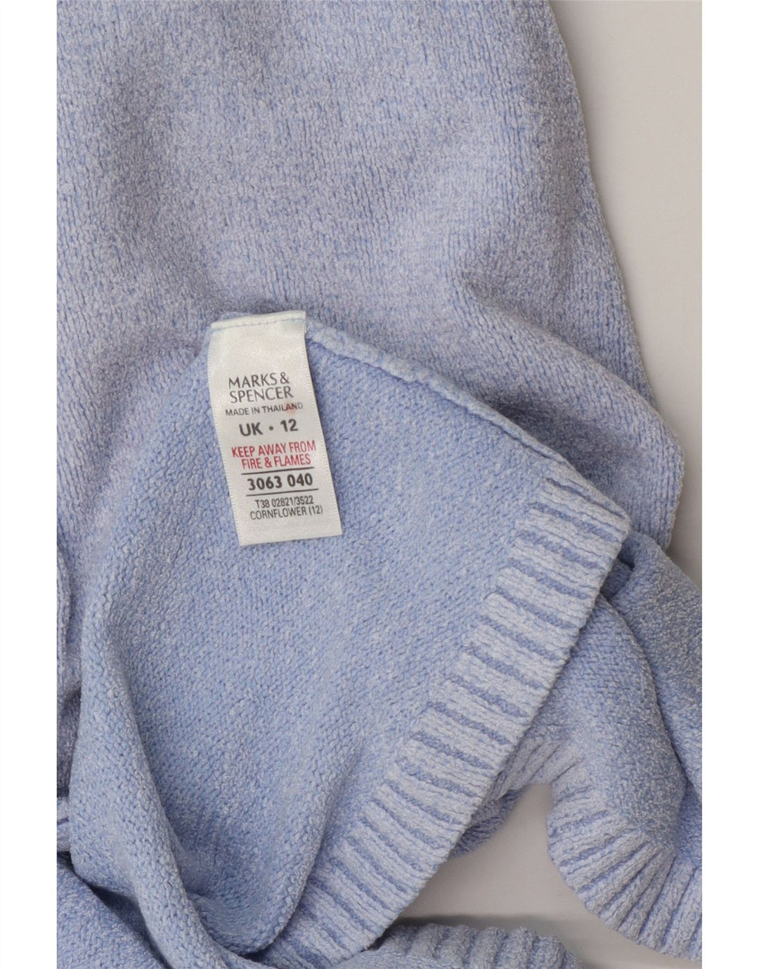 Marks & Spencer Womens Cardigan Sweater UK 12 Medium Blue Viscose