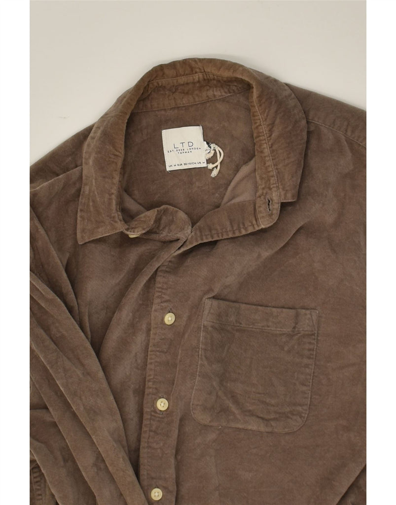 TOPMAN Mens Shirt Medium Brown | Vintage Topman | Thrift | Second-Hand Topman | Used Clothing | Messina Hembry 