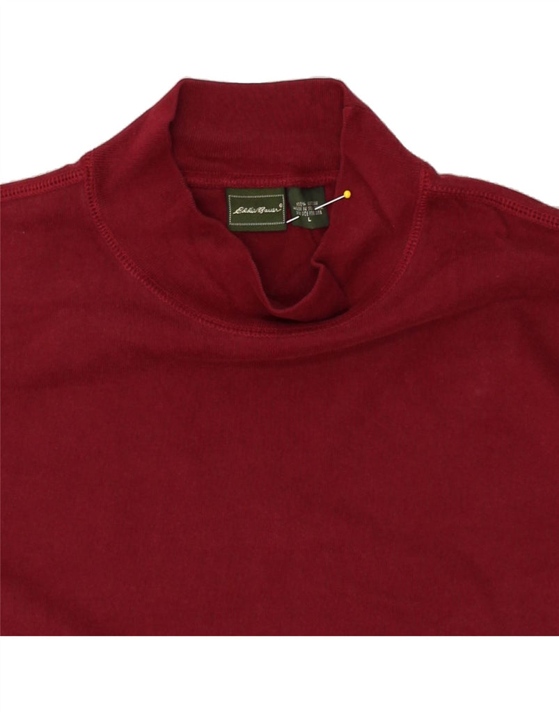 EDDIE BAUER Mens T-Shirt Top Large Maroon Cotton | Vintage Eddie Bauer | Thrift | Second-Hand Eddie Bauer | Used Clothing | Messina Hembry 