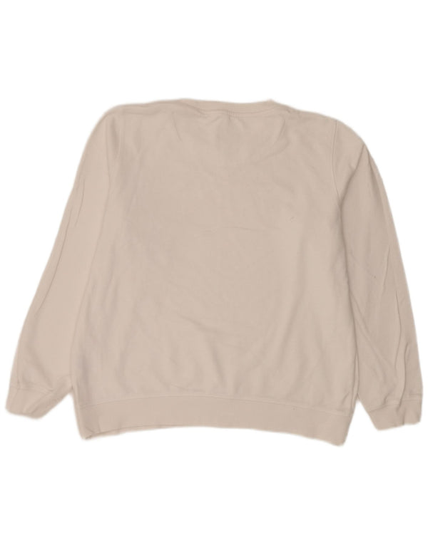 Crew Clothing Womens Sweatshirt Jumper UK 16 Large White Cotton