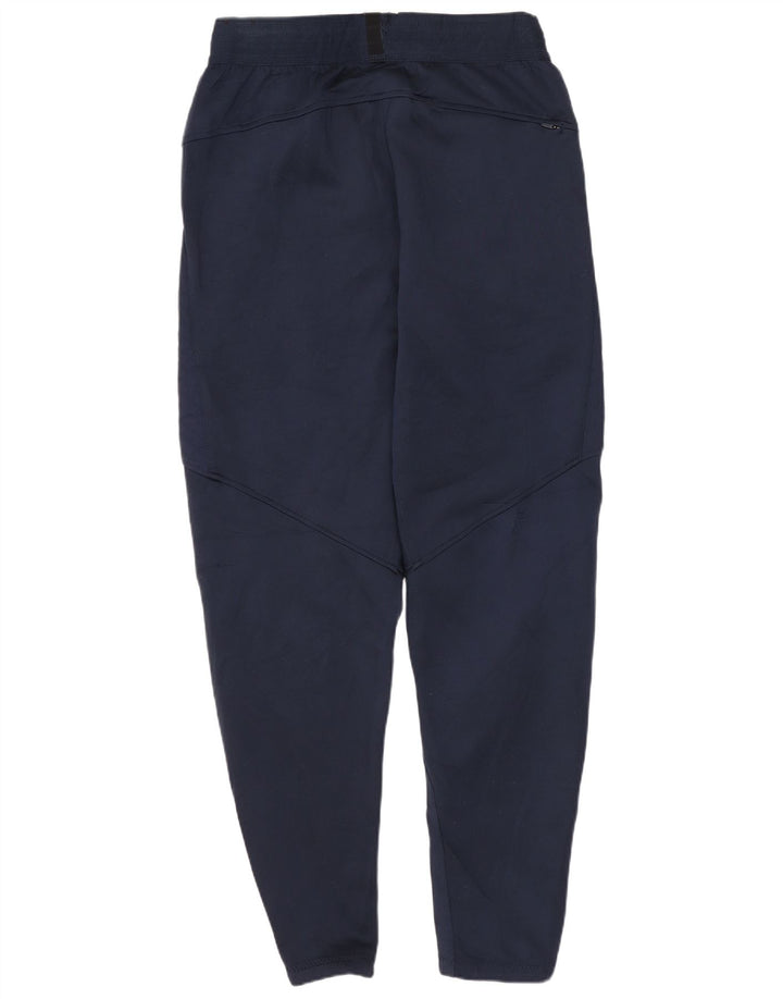NIKE Mens Tracksuit Trousers Medium  Navy Blue Polyester