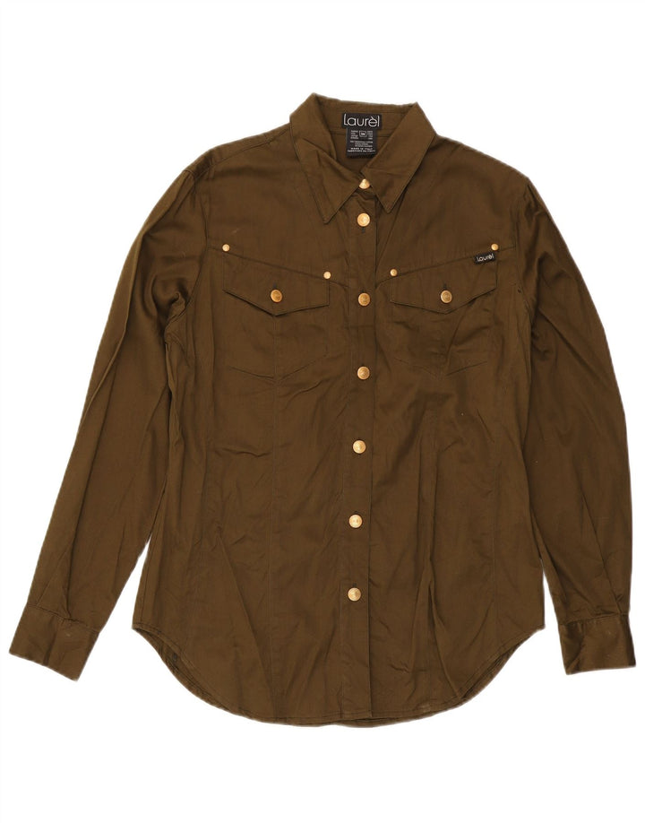 Laurel Womens Oversized Shirt EU 38 XS Khaki Cotton