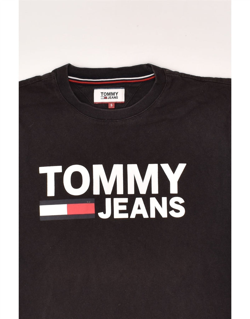 TOMMY HILFIGER Mens Graphic T-Shirt Top Small Black | Vintage Tommy Hilfiger | Thrift | Second-Hand Tommy Hilfiger | Used Clothing | Messina Hembry 