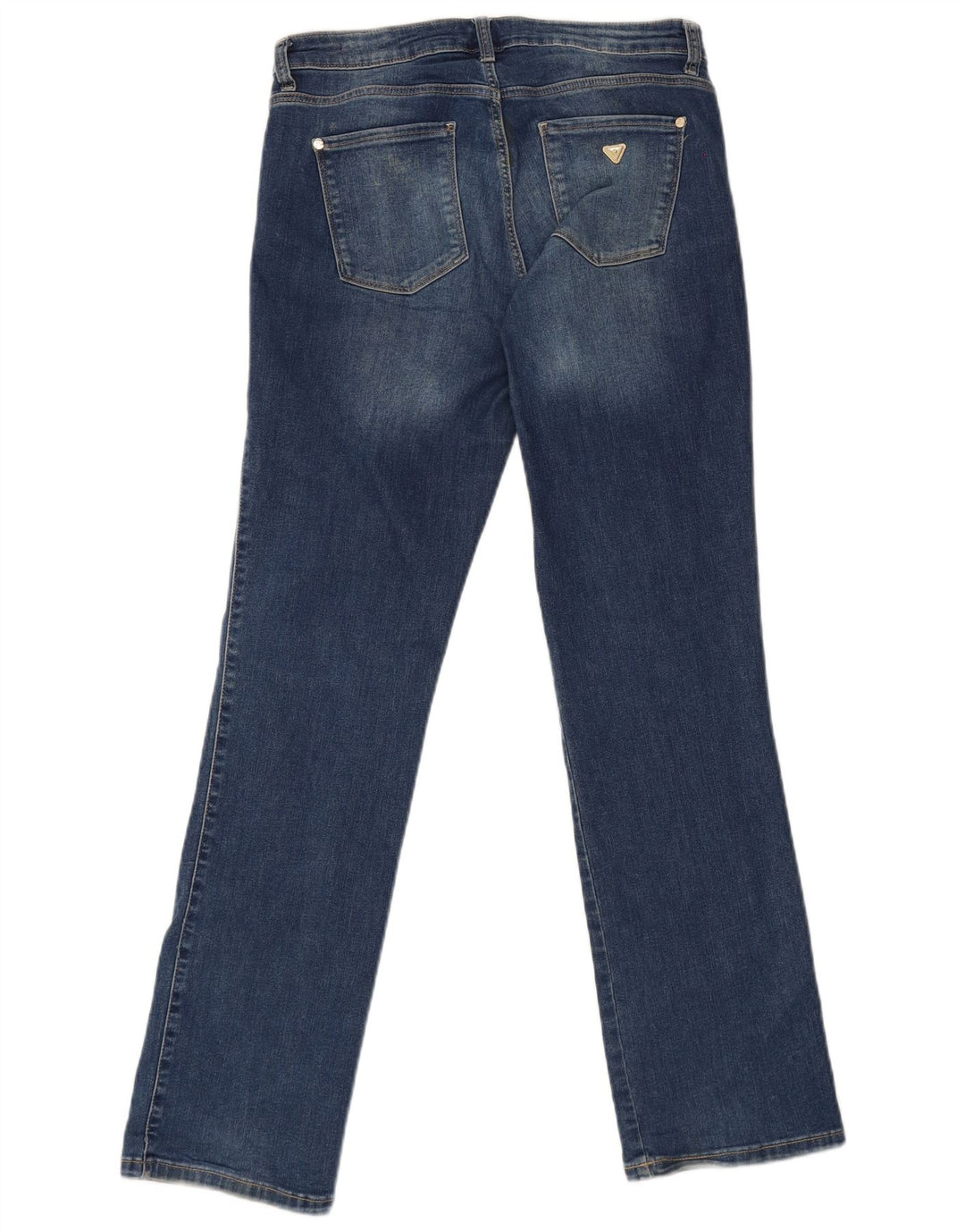 Guess Womens Mid Rise Straight Jeans W31 L31 Blue Cotton