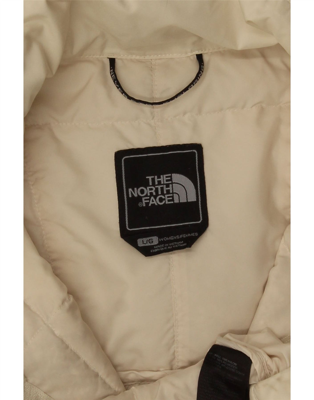 The North Face Womens Padded Coat UK 16 Large Beige Nylon