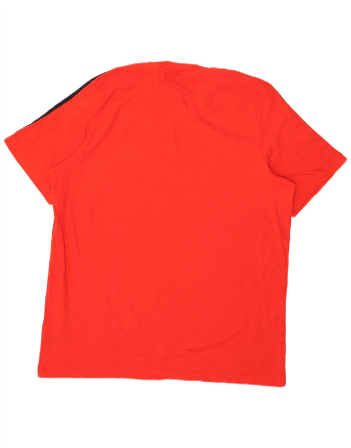 Adidas Mens T-Shirt Top XL Red Cotton