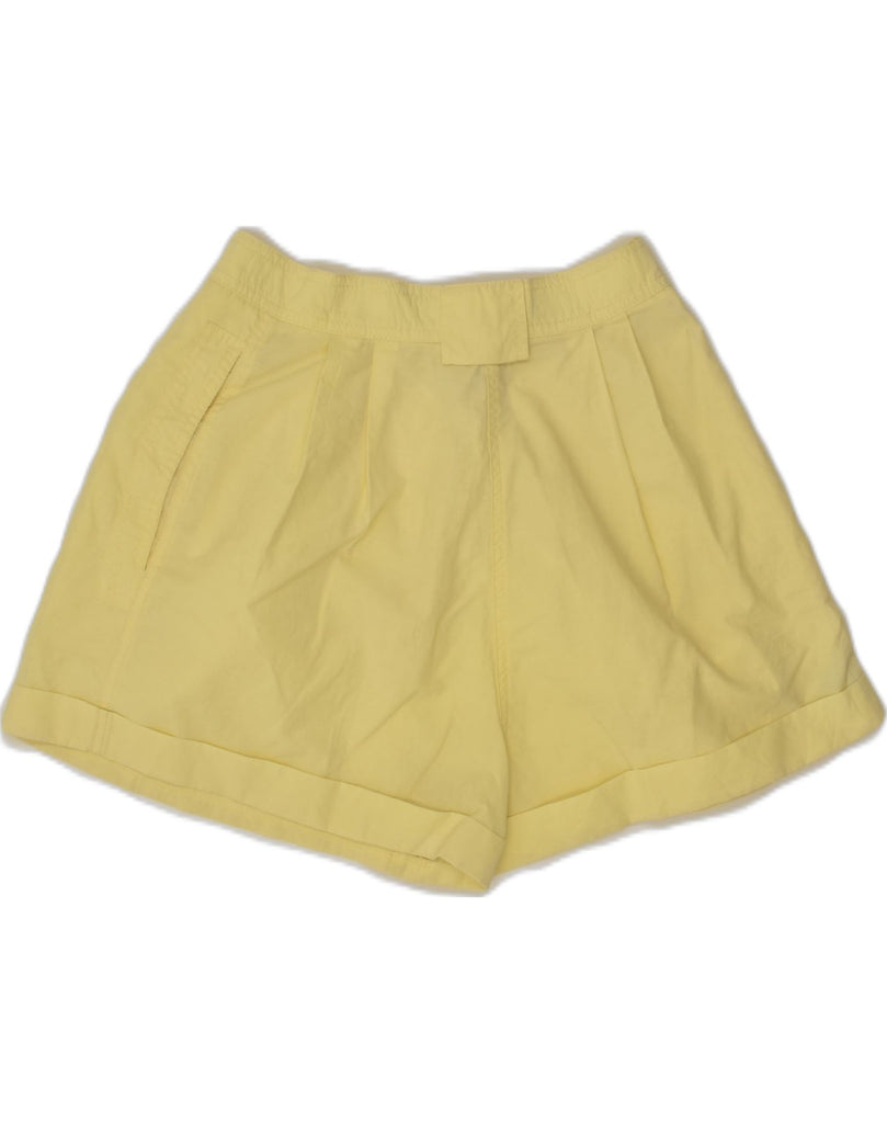 ELLESSE Womens Pegged Casual Shorts US 8 Medium W25  Yellow Cotton | Vintage Ellesse | Thrift | Second-Hand Ellesse | Used Clothing | Messina Hembry 