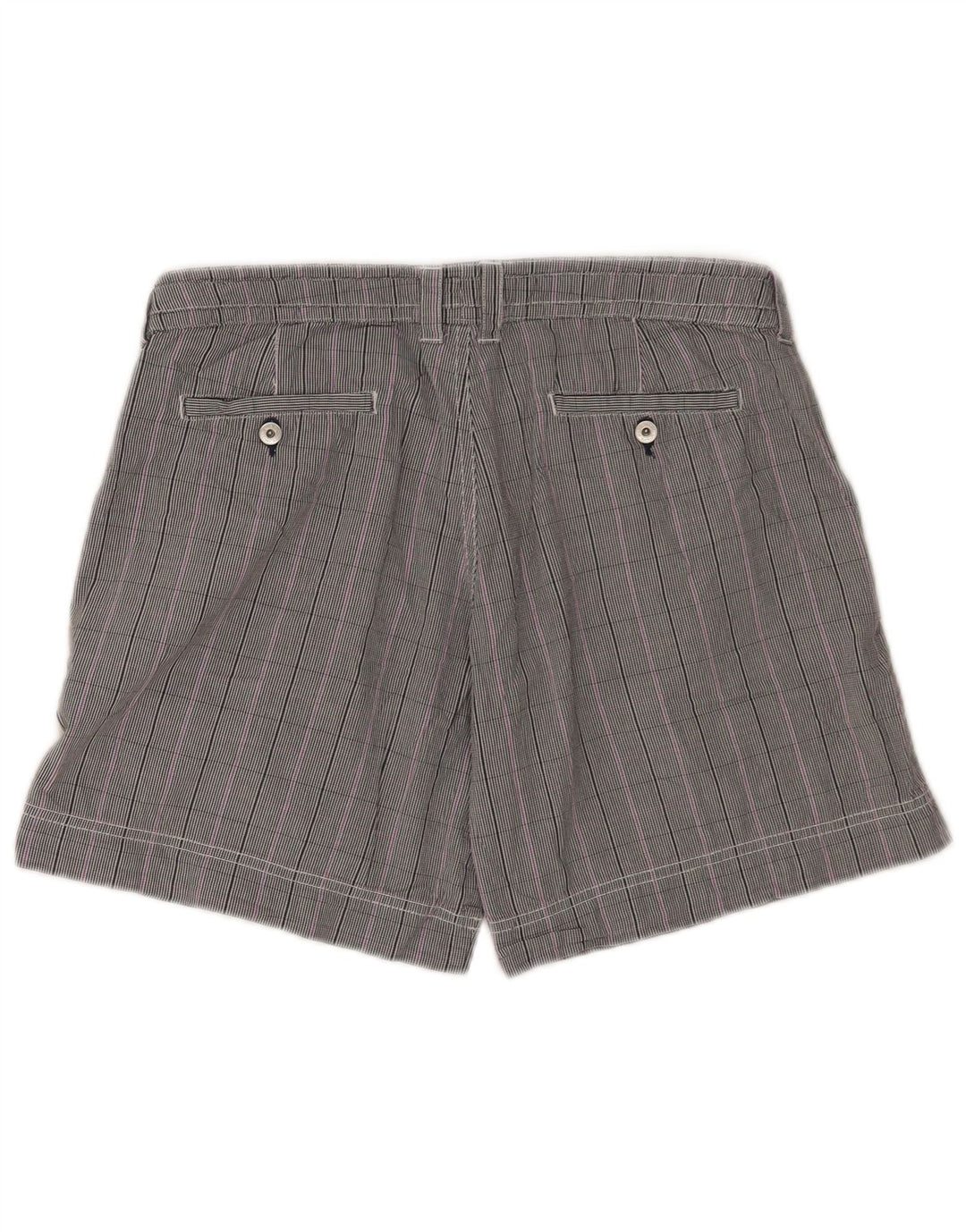 Champion Womens Casual Shorts Medium W30 Grey Check Cotton