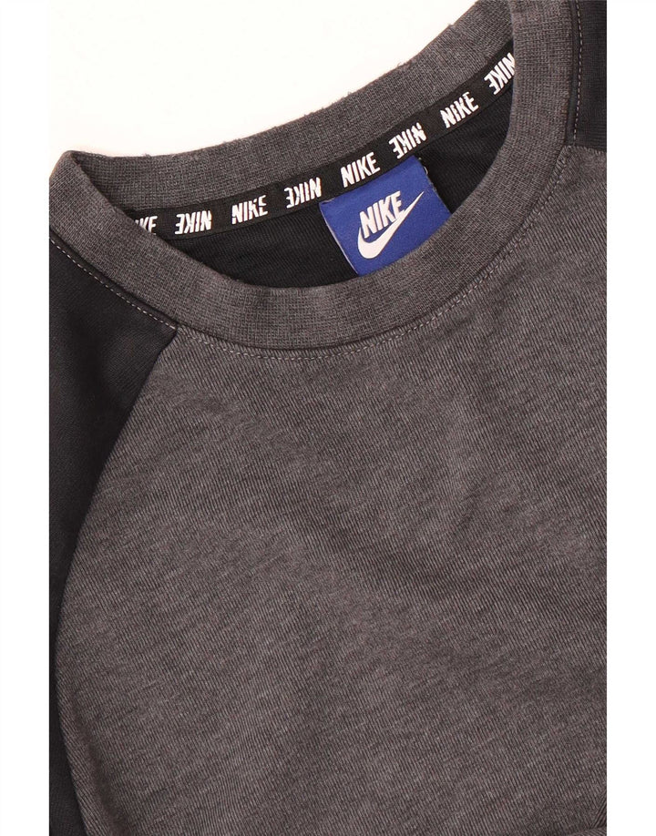 Nike Mens Graphic Sweatshirt Jumper Small Grey Colourblock