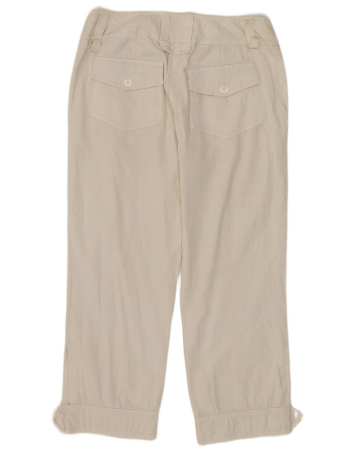 LUISA SPAGNOLI Womens Straight Cropped Trousers IT 42 Medium W30 L24 White