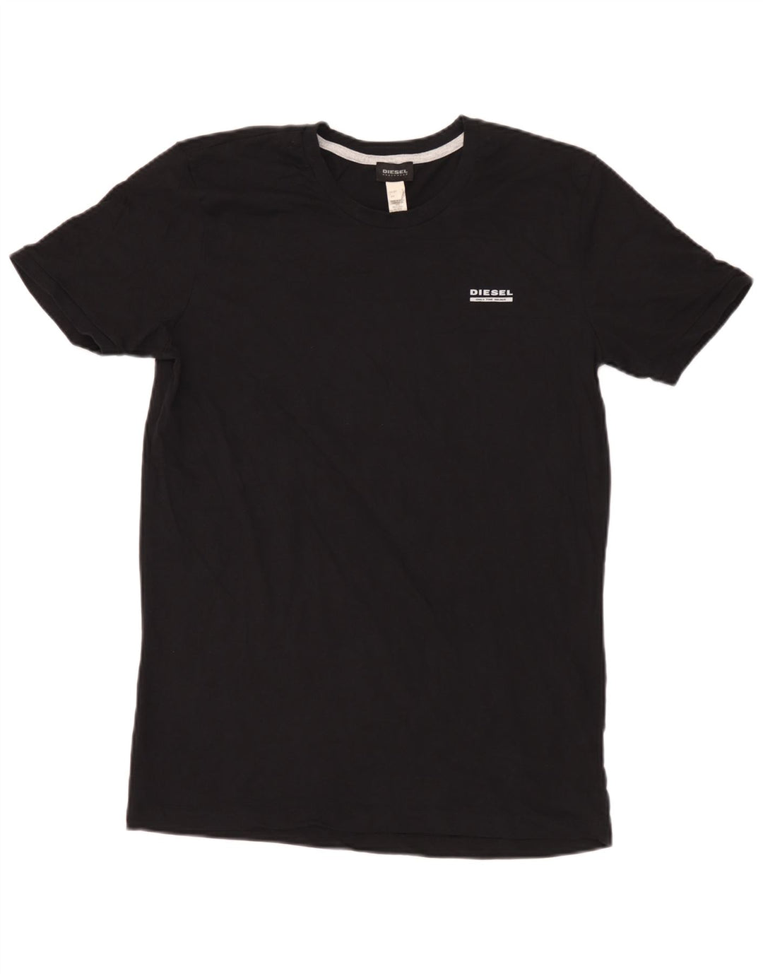 Diesel Mens T-Shirt Top Large Black Cotton