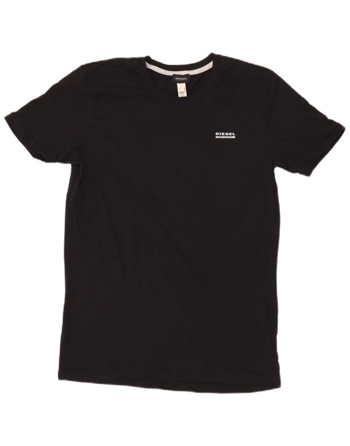 Diesel Mens T-Shirt Top Large Black Cotton