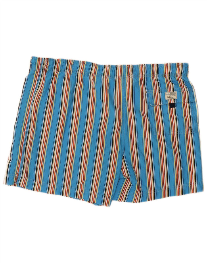 Tommy Hilfiger Mens Swimming Shorts XL Blue Striped Polyester