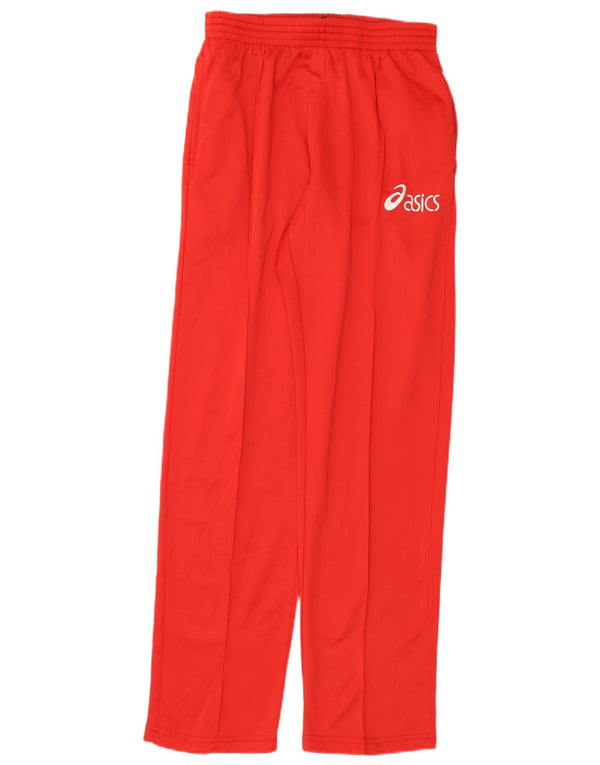 Asics Womens Graphic Tracksuit Trousers UK 12 Medium  Red Polyester