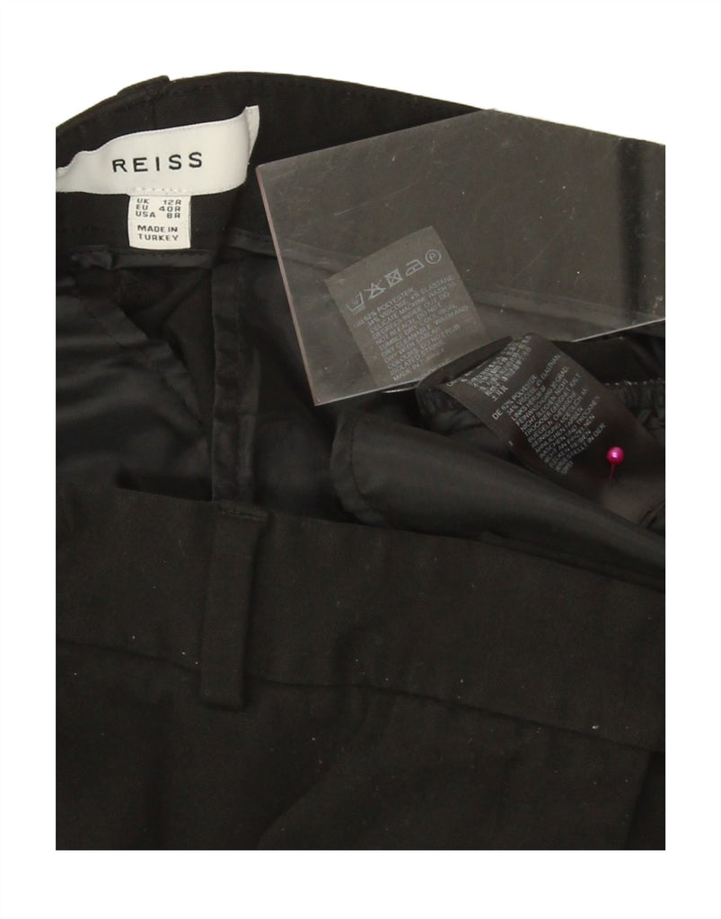REISS Womens Slim Suit Trousers UK 12 Medium W32 L26 Black Polyester Vintage Reiss and Second-Hand Reiss from Messina Hembry 