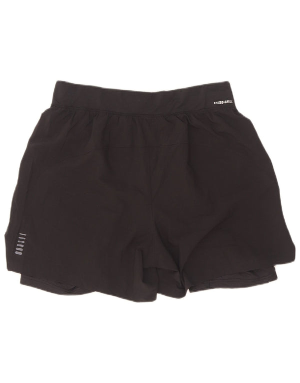 Under Armour Womens Sport Shorts UK 14 Large Black Polyester