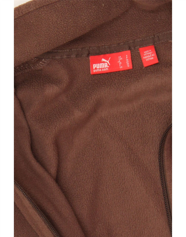 Puma Womens Fleece Jacket UK 10 Small Brown