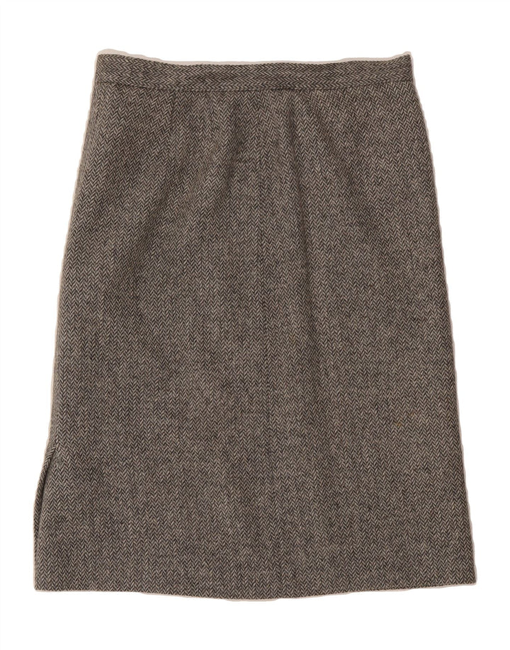 VINTAGE Womens Straight Skirt W27 Small Grey Herringbone Vintage Vintage and Second-Hand Vintage from Messina Hembry 