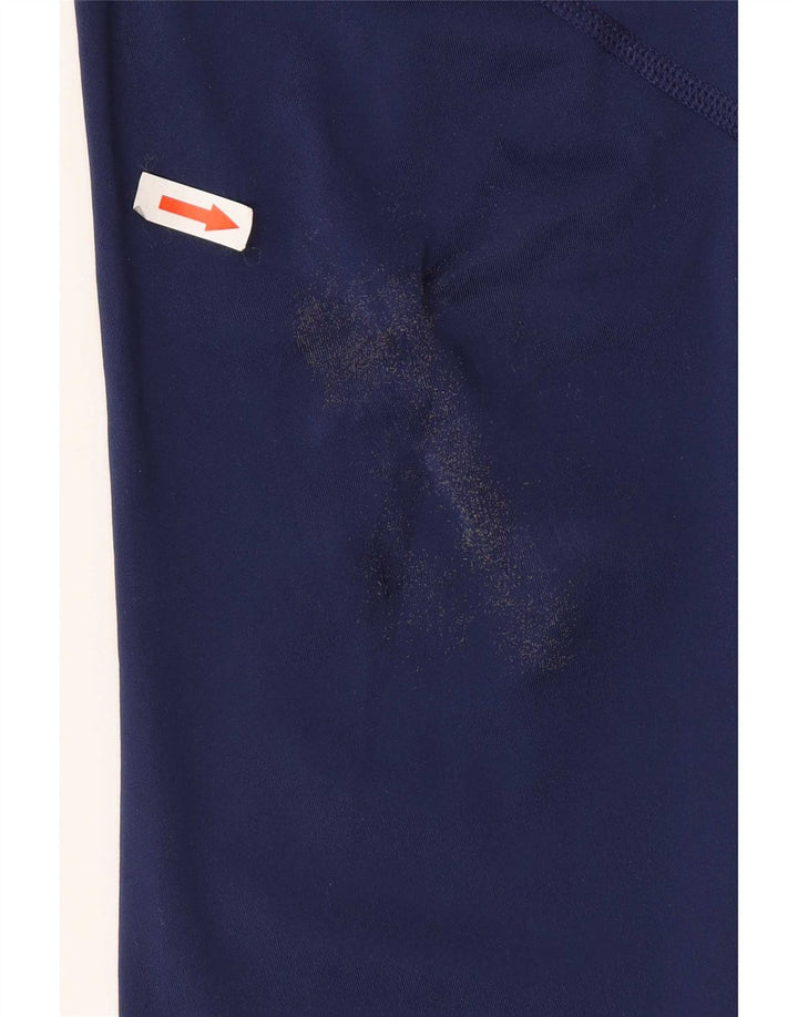 Adidas Womens Leggings UK 14 Medium Navy Blue