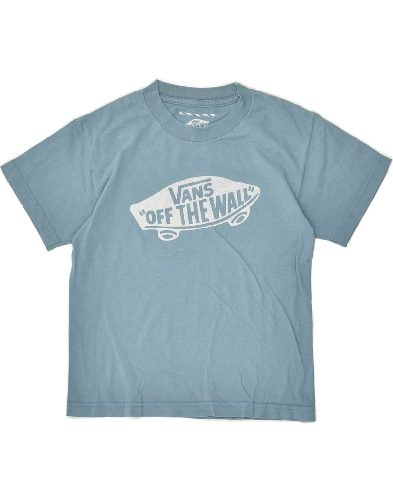 VANS Boys Graphic T-Shirt Top 9-10 Years Small Blue Cotton | Vintage Vans | Thrift | Second-Hand Vans | Used Clothing | Messina Hembry 