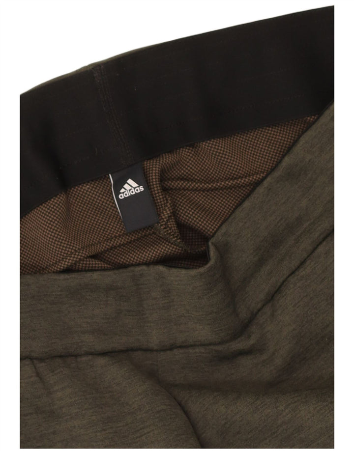 Adidas Mens Climalite Tracksuit Trousers Large Khaki Flecked