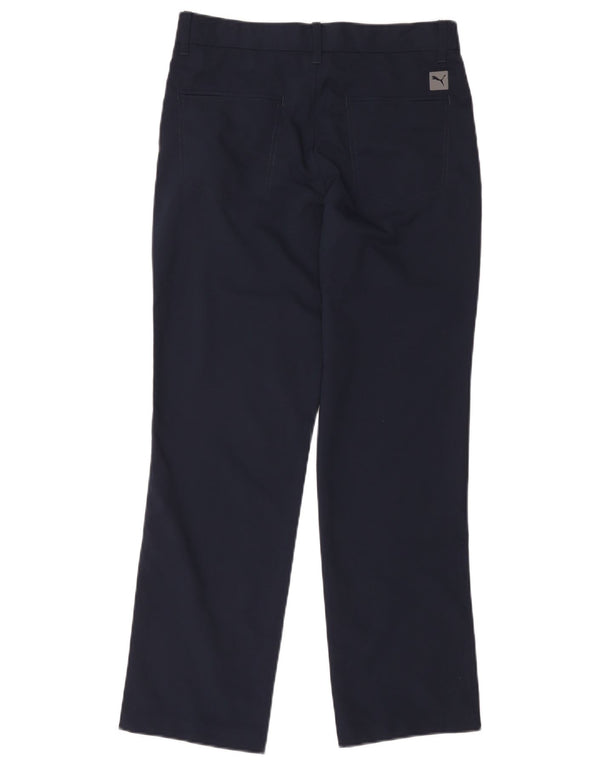 Puma Boys Straight Casual Trousers 13-14 Years Large W30 L28 Navy Blue
