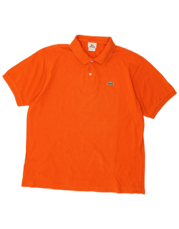 Lacoste Mens Polo Shirt Size 6 XL Orange Cotton