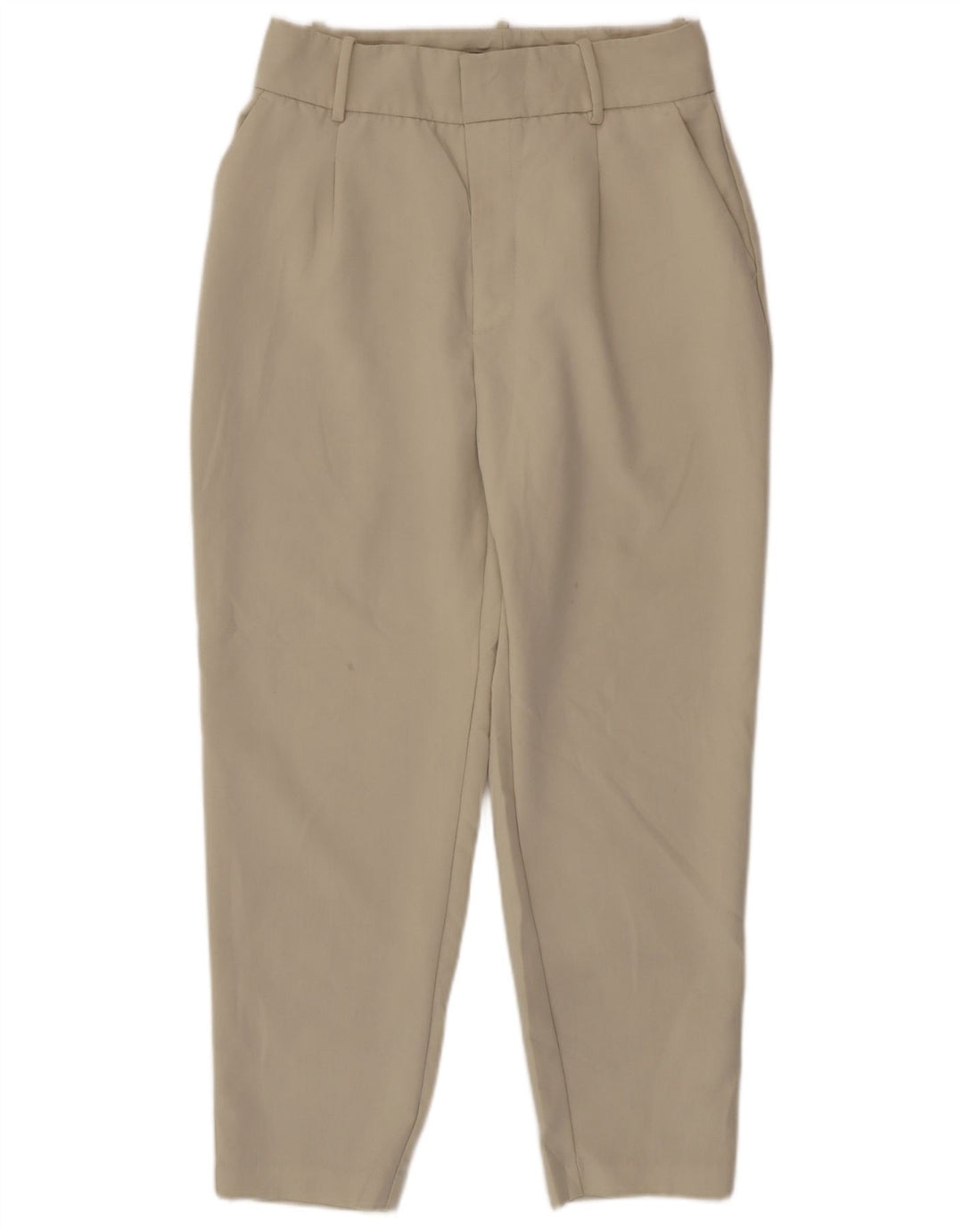 Zara Womens Tapered Suit Trousers Large W30 L26 Beige Polyester