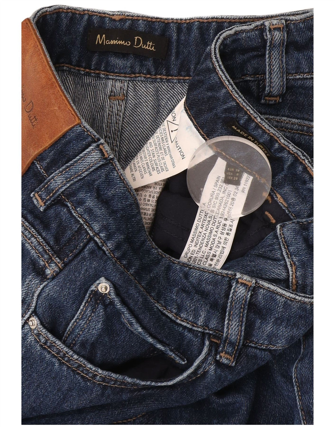 Massimo Dutti Womens Flared Jeans EU 38 Small W28 L34 Navy Blue Cotton