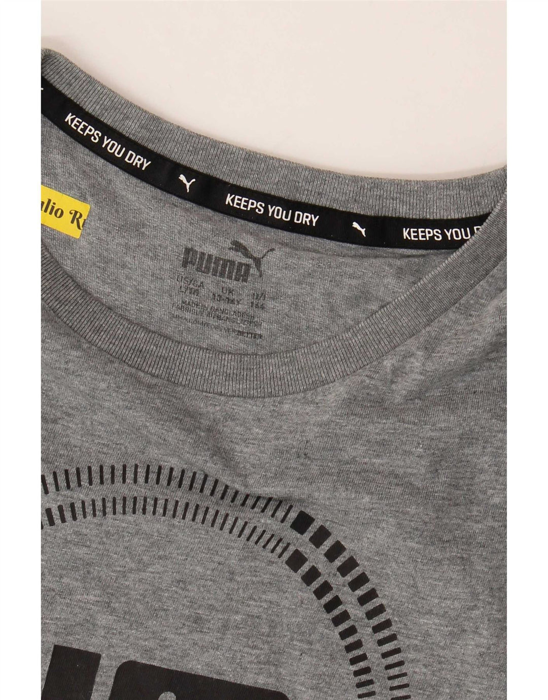 Puma Boys Graphic T-Shirt Top 13-14 Years Grey