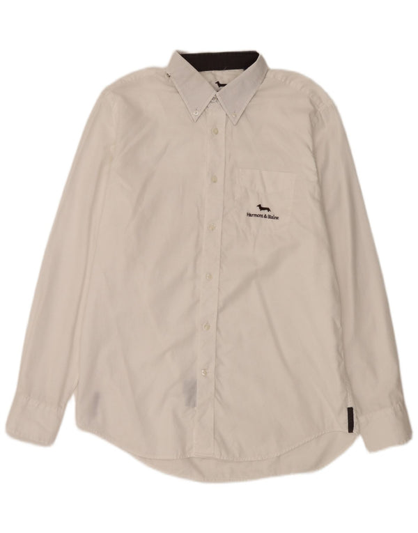 Harmont & Blaine Mens Regular Fit Shirt Large White Cotton