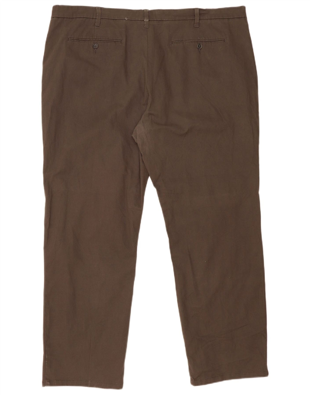 Marks & Spencer Mens Regular Fit Chino Trousers W46 L31 Grey Cotton
